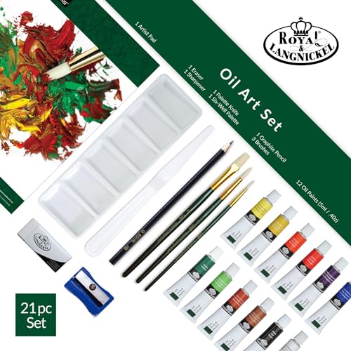 Royal & Langnickel Essentials 21 Piece Oil Painting Box Set