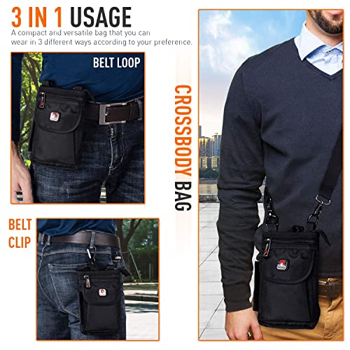Ranboo Cell Phone Pouch For Belt Iphone 14 Plus 11 Pro Max Samsung Galaxy S23 Ultra S10+ S9+ S8 Plus A12 A32 A42 A52 A53 A72 Shoulder Holster Wallet Case With Belt Clip Crossbody Purse Waist Bag #TOP5
