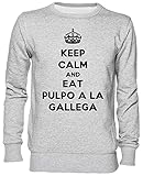 Calidad superior Keep Calm and Eat Pulpo A La Gallega Gris Jersey Sudadera Unisexo Hombre Mujer Tamaño M Grey Unisex Jumper Size M