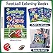 JAPBOR Football Coloring Books for Kids - 24PCS Mini Christian Themed Color Book Bulk Party Favors, Religious Jesus Bible Small Colour Pages for Sunday School Church Classroom Drawing Painting Games