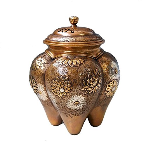 Amazon｜菊華香炉 内島青鳳作 dk82-02【日本製】【海外対応可】｜仏壇