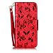 Produktbild Nancen Compatible with Handyhülle Galaxy S8 (5,8 Zoll),Schmetterling Muster Flip Funktion Kartenfächer Magnet Etui Galaxy S8 (5,8 Zoll)