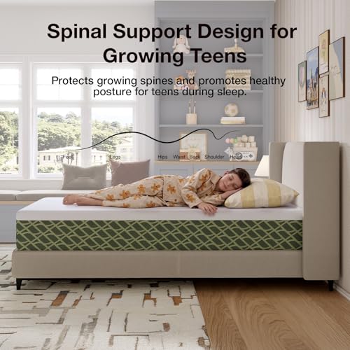 Image of Novilla Twin XL Gel Memory Foam Mattress 6 Inch for Spinal Alignment