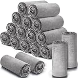 18 Pieces Throw Blankets Bulk 50 x 60 Inch Soft Warm Lightweight Fleece Flannel Blankets Bulk for Homeless Cold Weather Wedding Guests Gifts Home Couch Sofa Bed(Dark Gray)