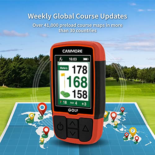 Canmore Handheld Golf Gps Hg200 - Water Resistant Full-Color Display With 38,000+ Essential Golf Course Data And Score Sheet - Free Courses Worldwide And Growing (Orange) #TOP2