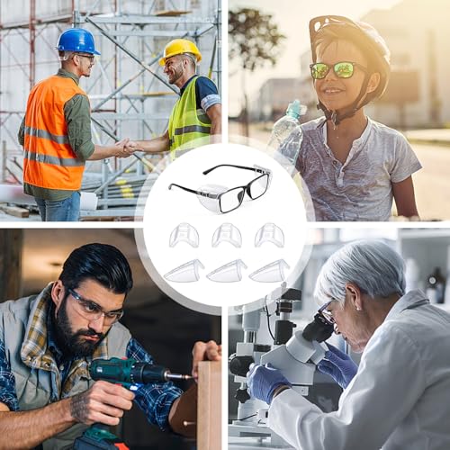 Miniatura 6 de Syeycw 4 Pares De Protectores Laterales Transparentes, Gafas Protectoras Laterales Flexibles, Protectores Laterales, Protección Lateral Para Ojos De Seguridad, Para Gafas Pequeñas Y Medianas