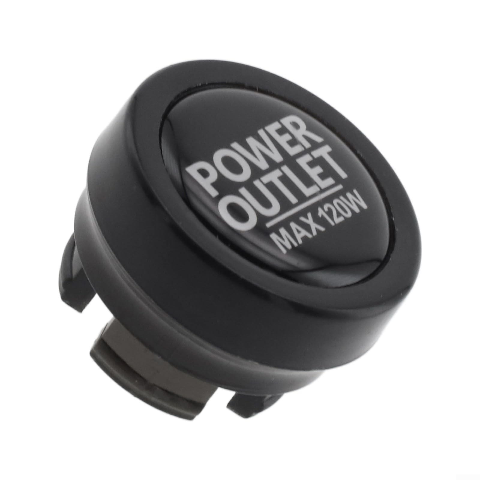 Vehicle Power Outlet Button Cover, Transparent Protective Cap for Car Socket, Anti-Dust and Child-Proof Accessory, Wide Application, ABS Build(Black)