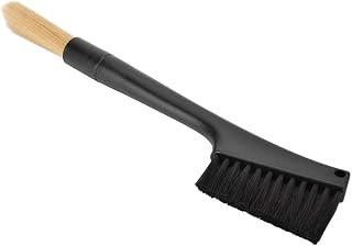Escova de limpeza de duas cabeças, escova de limpeza Escova de moedor de café Confortável cabo longo Fácil de limpar para moedor de grãos de café para casa e cafeteria