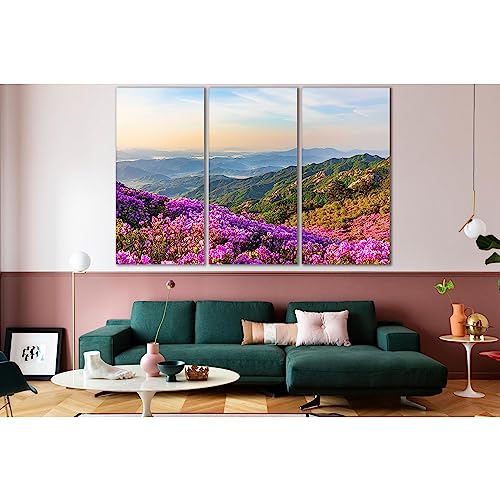 Lienzo de flores de montaña ZELLART para transformar el ambiente de tu salón moderno 2