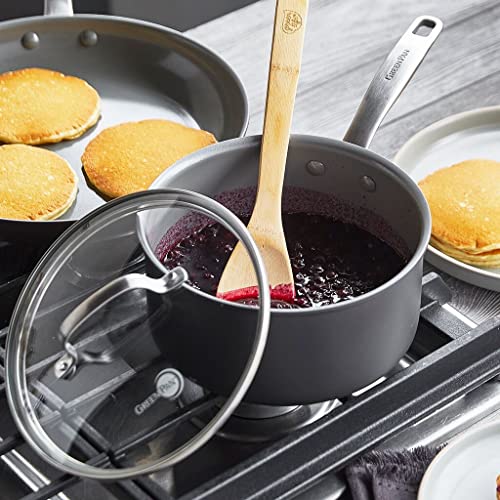 image for GreenPan Chatham Hard Anodized Healthy Ceramic Nonstick, 3QT Saucepan 