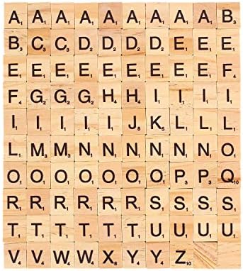 Moinkerin 100 Pieces Lettres En Bois Puzzle Alphabets A A Z 100 En Bois Artisanat Pour Les Cadeaux En Bois Des Enfants La Decoration Des Chambres Les Fournitures Scolaires Amazon Fr Cuisine