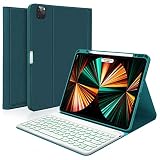 iPad Pro 12.9 inch Case with Keyboard Compatible for iPad 12.9-inch 2022/2021/2020 (6th/5th/4th Gen)
