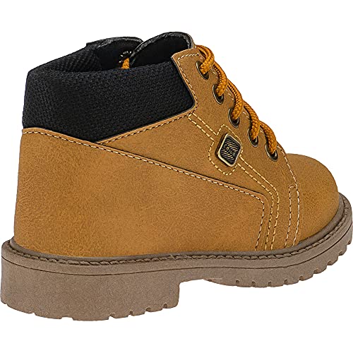 Bota Coturno Infantil Masculino Menino Botinha Leve club happy Cor:Mostarda;Tamanho:23;Gênero:Menino