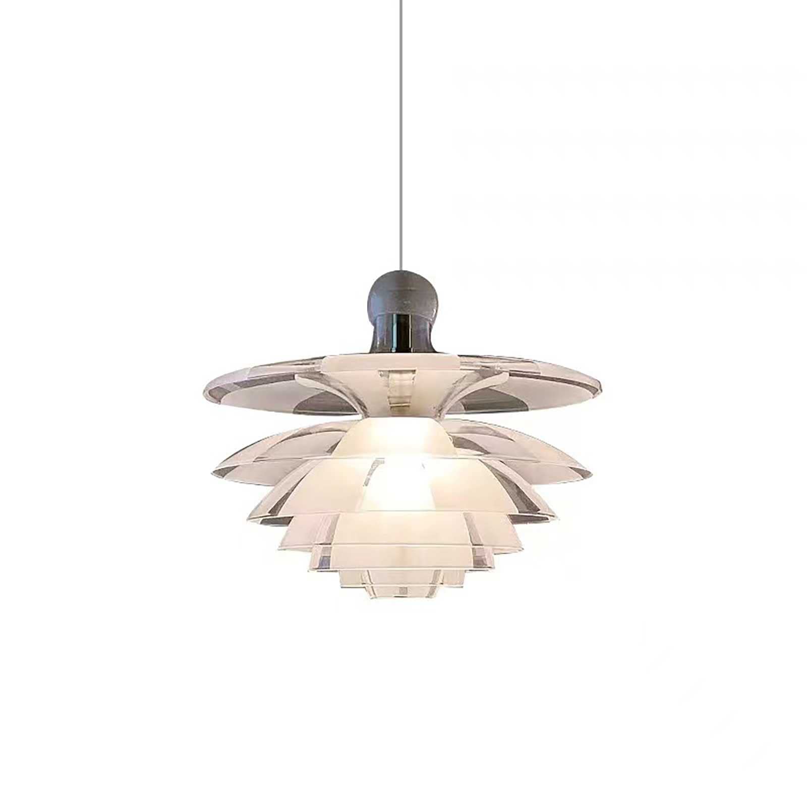 Yiuhhad Pine Cone Chandelier, Creative Aluminum Acrylic Chandeliers for Living Room, Nordic Modern Led Dining Room Chandeliers for Living Room, Bedroom, Villa, Stairs, Hotel, E27