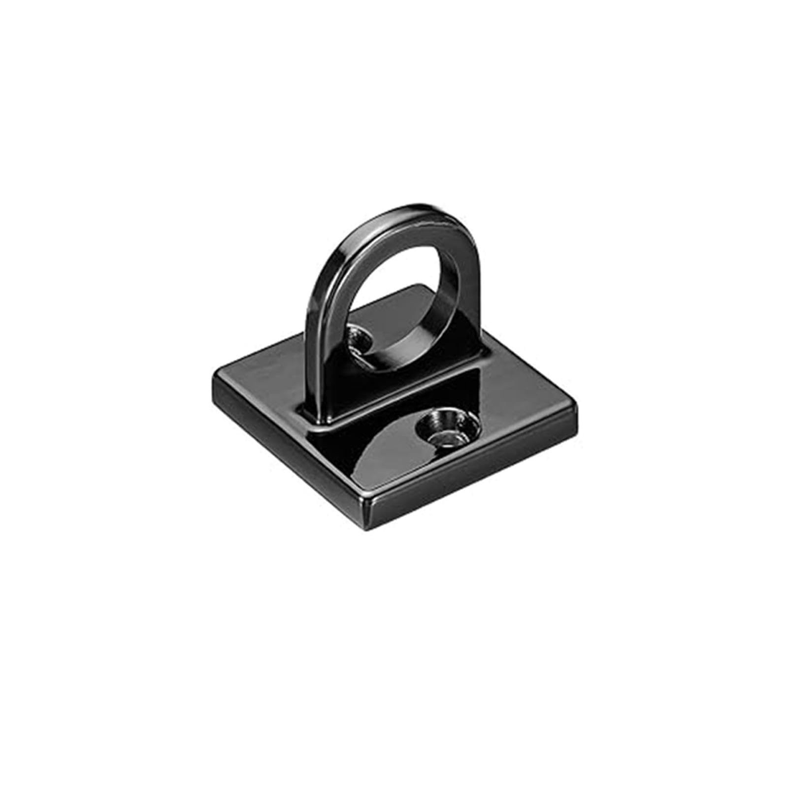 Black Pad Eye Plate U Hook Metal Staple Loop Heavy Duty Wall Mount Ring Hook for Movie Theaters, Exhibitions, Hotels, Concerts