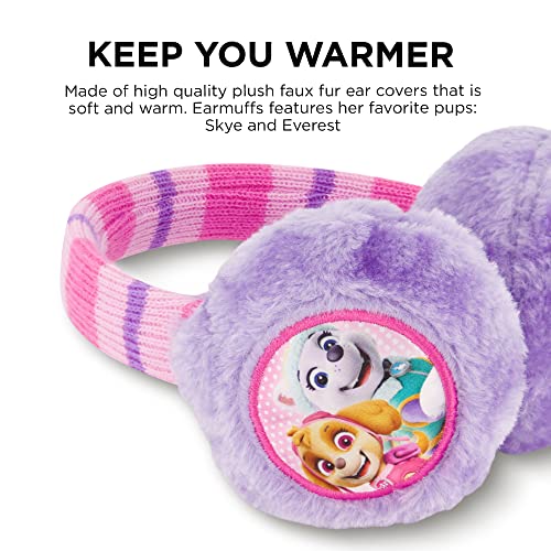 Nickelodeon Girls Winter Earmuffs and Kids Gloves Set, Paw Patrol Skye and Everest For Ages 4-74