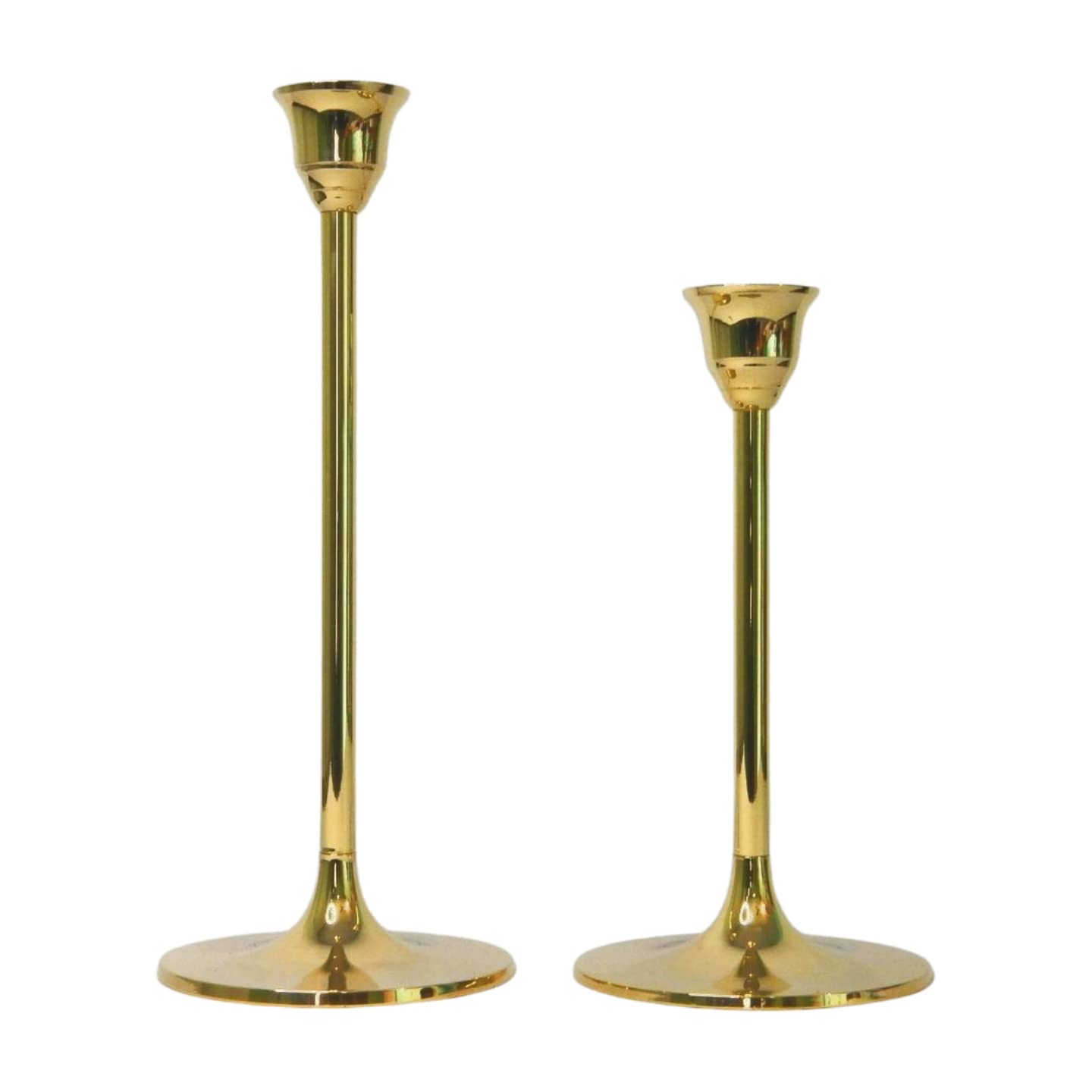 Buy Khazco Solid Brass Slim Candlestick Holder Set/2 Christmas Gift