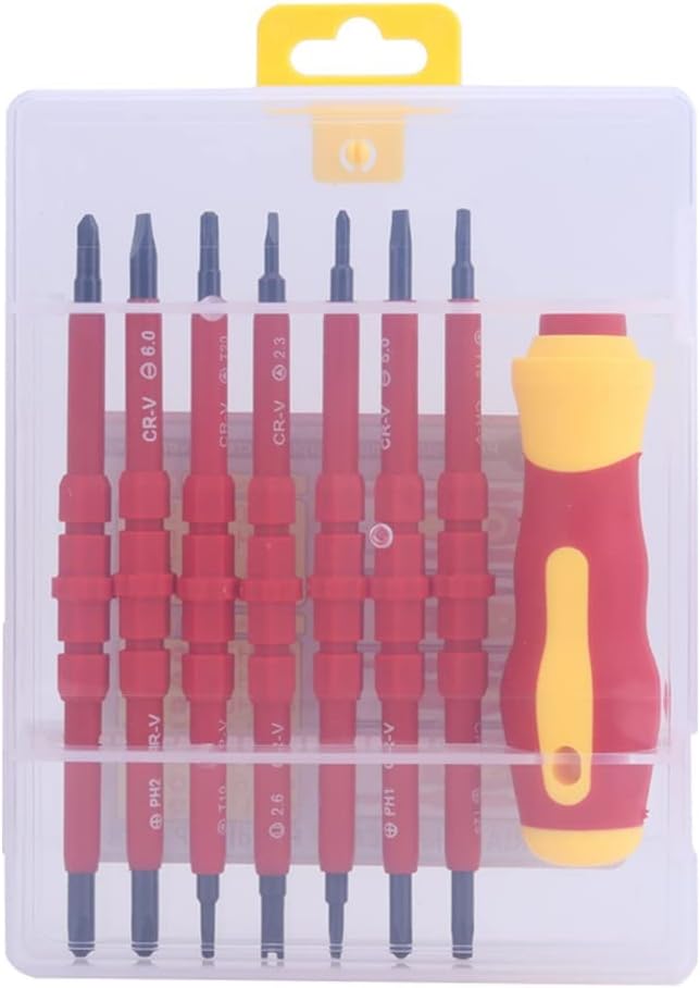Screwdriver Hand Tools Set Of Insulated HouseholdScrewdriver Magnetic Tip Electrician Repair(D)