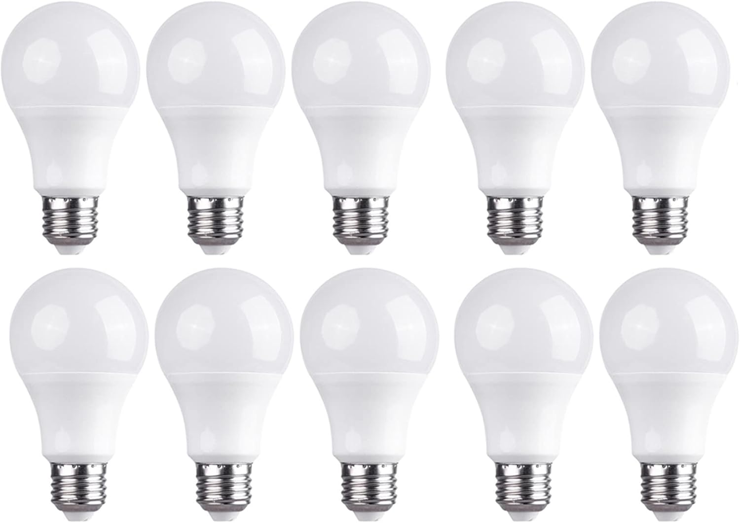 10 Pack LED Light Bulb A20 25W (150W Equivalent), 3000K Warm White, 2000 Lumens, Medium Screw Base E26, Standard Light Bulb (3000K-Warm White, 25W)