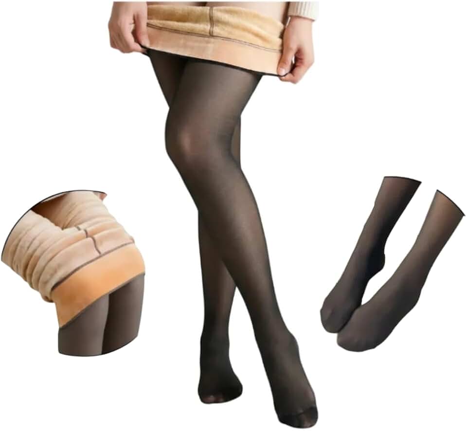 Meia Calça Térmica Feminina Translúcida Peluciada Forrada Para Inverno – Efeito Meia Fina Com Interior Térmico Aveludado – Alta Elasticidade Confortável Tamanho Único 36-46 Linha Premium