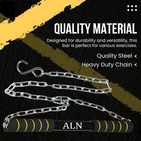 ALN® Height Increase Pull Up Bar for Chin Up Hanging Rod | 120 KG Capacity | Home/Gym Equipment | For Kids Height Increaser | Fitted with Heavy Duty Chain Sangal | Best Exerciser for Kids 2