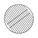 KAMaster 15 in Round Cooking Grate Porcelain Coated Steel Wire Charcoal Cooking Grid Grate BBQ Smokey Grill Enamel Grates Replacement for Grill Dome Medium Big Green Egg Kamado Joe Classic