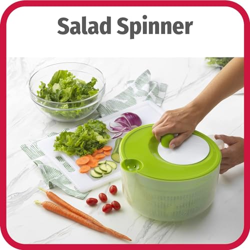 image for GoodCook Deluxe Salad Spinner - 5 Qt. Capacity, Easy Turn Knob, Built-