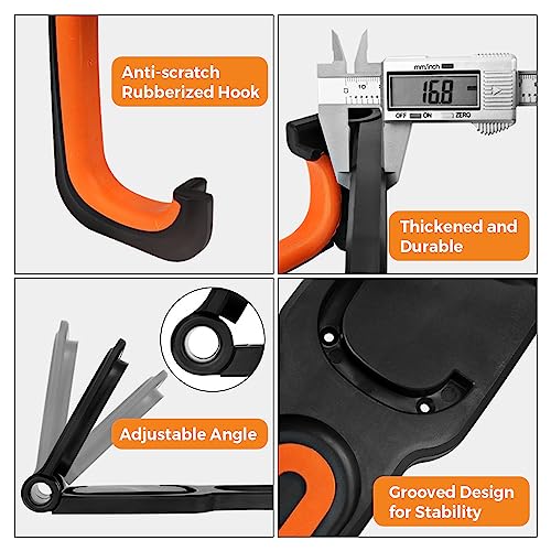 Estante de almacenamiento vertical ajustable para bicicleta en pared de garaje 6