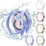 [5+5Pack]Hoerrye for Samsung Galaxy Watch 5/4 Screen Protector and Case 40mm,5pcs 9H HD Tempered...