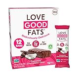 Love Good Fats Bars (Keto Bar, Keto Snacks for Keto Diet, Low Carb Snacks for Low Carb Diet, Low Net Carbs, Gluten Free, Non-GMO) - 12 bars x 13.2 oz each, Coconut Chocolate Chip
