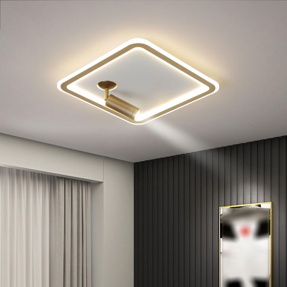 3-Color Dimmable Ceiling Spot Lights Indoor Flush Mount with Adjustable Spotlight LED Ceiling Light Fixture Dimmable Accent Light for Bedroom Study Living Room