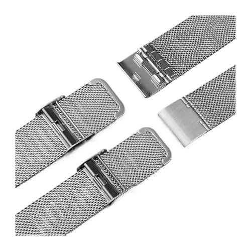 Correa de reloj acero inoxidable transpirable compatible con Swatch 21mm 4