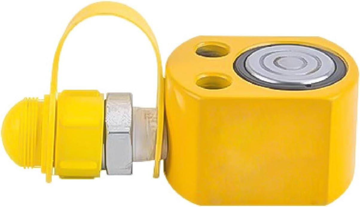 Ultra-low Profile Hydraulic Jack 100T 0.82-inch Stroke Hydraulic Cylinder Jack Automatic Retraction Lift Cylinder Four-layer Housing Suitable For Working I (5T/11023lb)