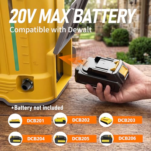 Image of 4 Gallon Battery Powered Backpack Sprayer Fit for Dewalt 20V Battery