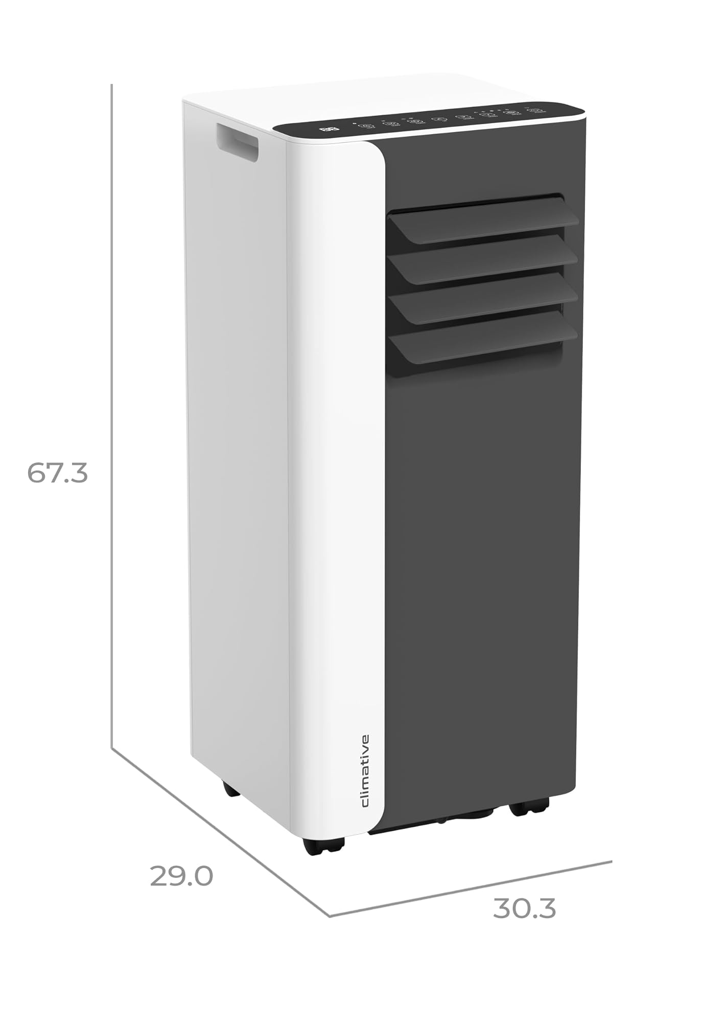 Mobile Klimaanlage 9000 BTU WiFi Tuya Smart Klimaanlage Mobil mit Abluftschlauch Mini 2,6 kW 3-in-1 Portable Air Conditioner 26 m² Fensterabdichtung