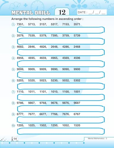 Image of S Chand Mental Mathematics Class 3 (Mental Math) - Math Activity Book | Maths Olympiad | Kids Math Practice | Basic Math Learning | Fast & Speed Calculation Maths | Primary Mathematics for Kids | Olympiad Books For 2026-27 Exam