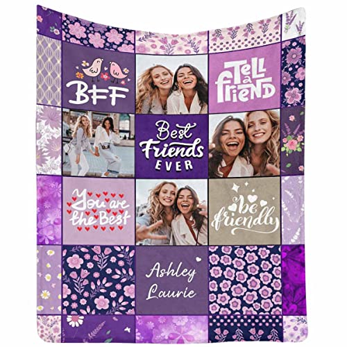 Custom Blanket Best Friend Ever Blanket - Unique Gift From Sister To Sister/Soul Sister/Sister In Law - Birthday Gift Idea For Bestie - Best Friend #TOP4