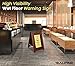 Wooden Caution Wet Floor Sign Slippery A-Frame with Bold Bilingual Safety Message, High-Grade Wood Finish, Brass-Plated for Restaurants, Offices, Hospitality & Retail Centers By Alpine Industries
