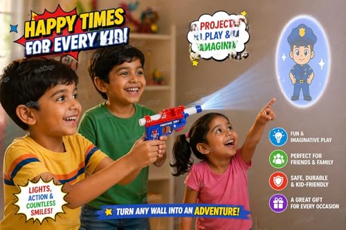 Image of Zest 4 Toyz Musical Projector Toy Gun for Kids | Realistic Sound Telescope & 3D Light Effect | Battery Operated Gun Toy | Toys for 1+ Boys and Girls - Assorted Colour