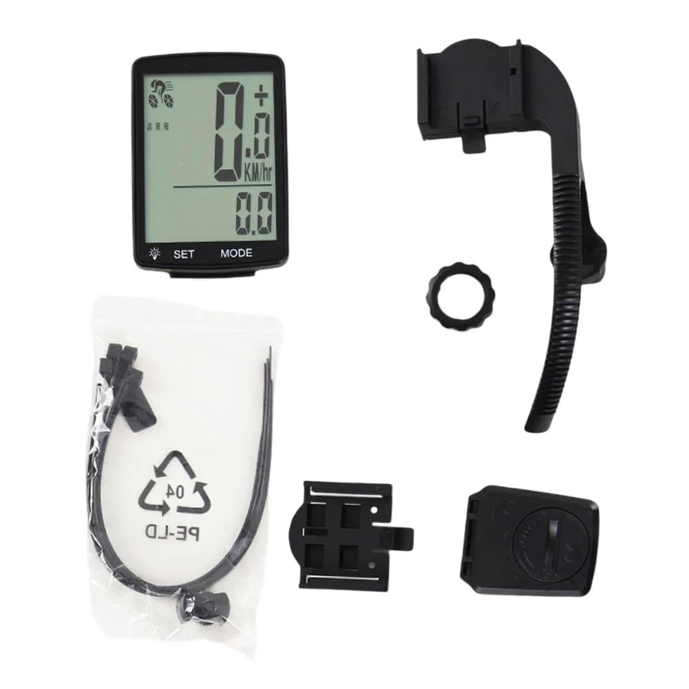 Contachilometri Bici 1 Set Accessori for Biciclette con Display for tachimetro for Bici Wireless for Computer da Bici Ciclocomputer