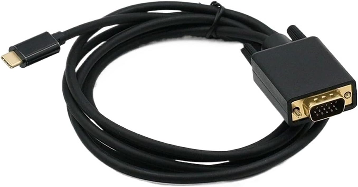 Type-C to VGA Adapter Aluminum Alloy USB 3.1 to Cable 10Gbps HD Screen Cord USB3. for MacBook Projector(Type-C to VGA)