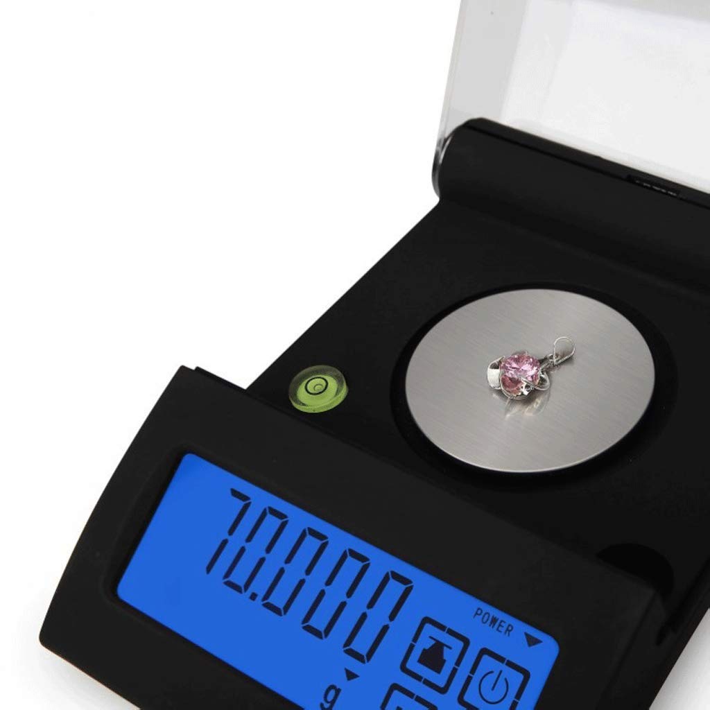 Balanza Digital para joyería y Oro, Alta precisión, exacta, para Laboratorio, Uso Industrial, científico, electrónico, Comercial, para conteo y pesaje analítico en Cocina,Black-100g/0.001g