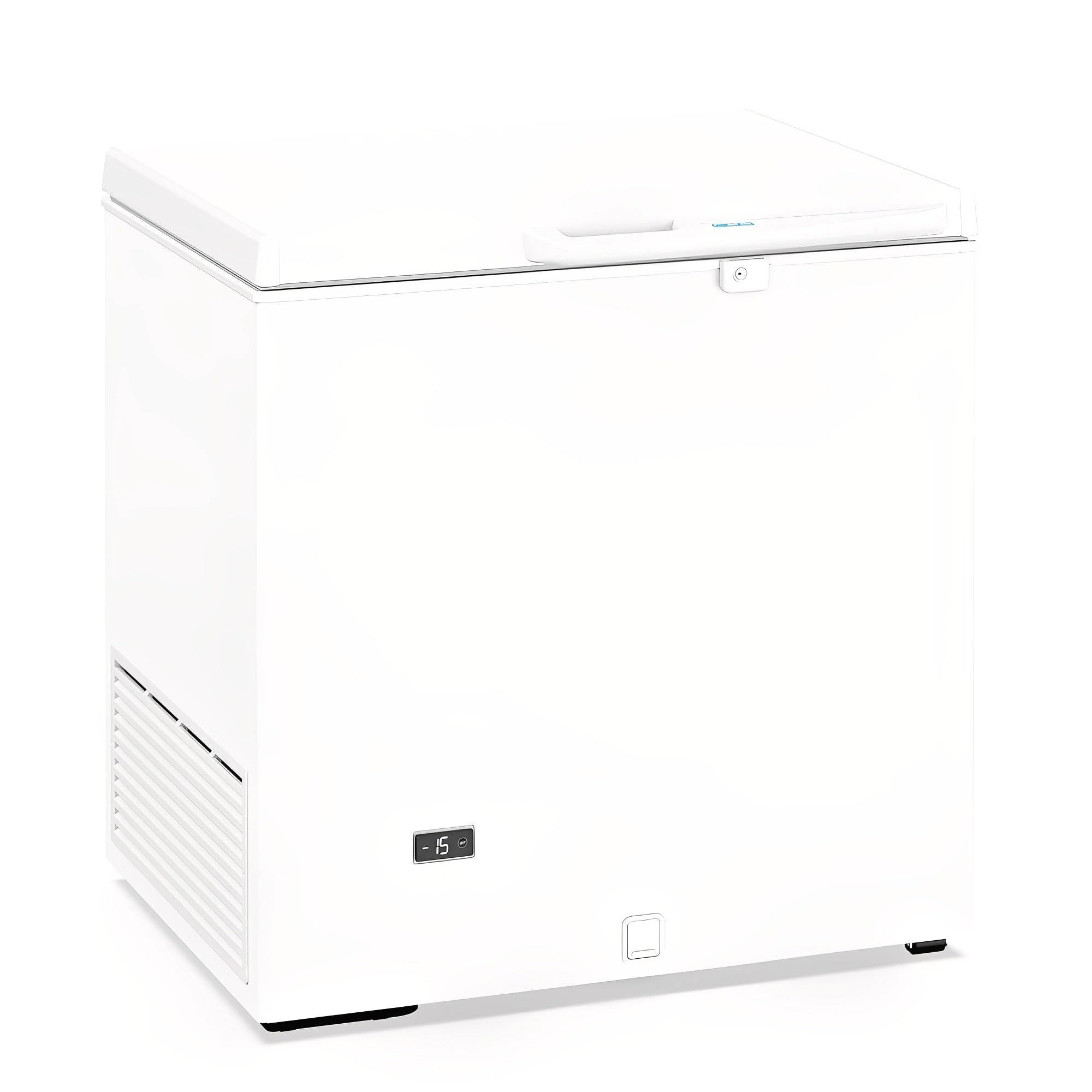 MBH - Arcón Congelador Industrial de 209 Litros con Puerta Abatible, Termostato Regulable, Cerradura y Aislamiento de Alta Densidad para Cocina, Bar y Restaurante (830x660x850 mm)