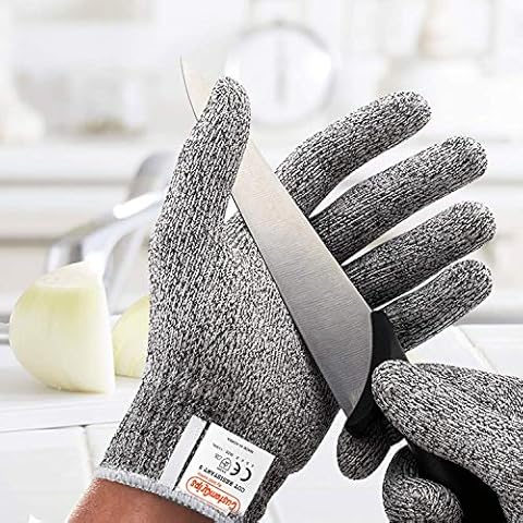 CustomGrips Safety Gloves, 2 Pk, XX-Large, 100% Food Safe, Cut-Resistant, Lightweight and Flexible, Glass Fiber Blended HPPE Liner, CE/ISO 9001 Certified Cover