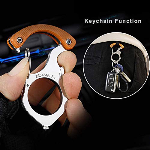 Multi-Tool Key Chain,Carabiner Clip,Emergency Escape Car Window Breaker and Bottle Opener, Car Keychain for Men and Women - Thumbnail 2