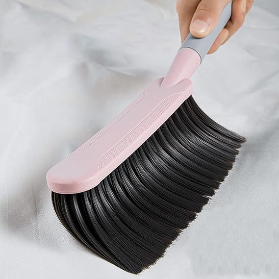 Image of Multifunctional Dust Brush /Soft Cleaning Brush /Dusting Brush /Dusters for Cleaning Home /Brush with Microfiber /No dust /Soft bristles for, Bed, Wardrobe, Couch, Car Seats, Piano (Pink)