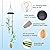 DesGully Wind Chimes,Hummingbird Solar Wind Chimes for Outside,Aluminum Tubes Memorial Wind Bell for Garden/Patio Decor Thanksgiving Gifts for Mom, Wife, Grandma Neighbors(25 Inch Deep Tone)