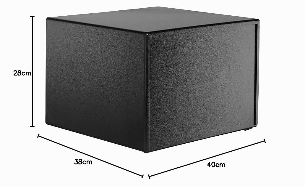 BURG-WÄCHTER Caja fuerte con llave, Home-Safe, Nivel seguridad B, Protección antincendios DIN 4102, Probado por VdS, Certificación ECB-S, 20,6 l, 30 kg, H 210 S, Negro