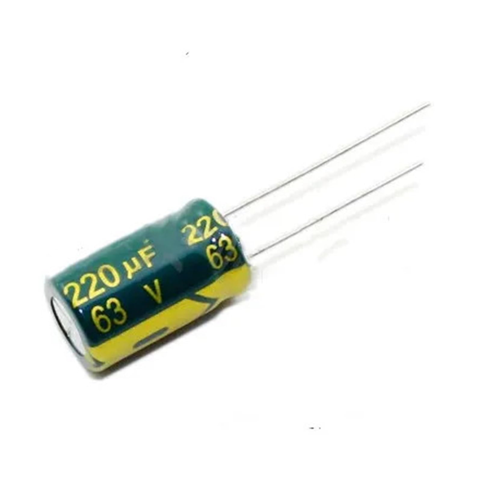 200pcs 220UF 63V Low Aluminum Electrolytic Capacitor 63V220UF 10X20MM