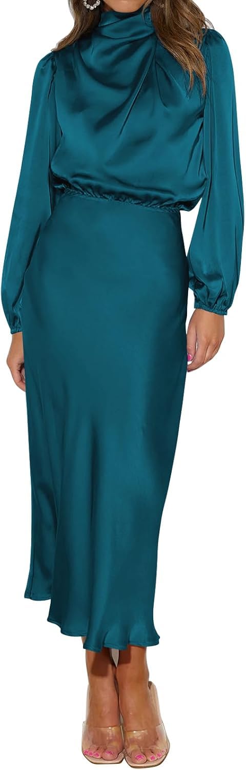 Robe en mousseline de soie imprimé floral col élégant et tissu vaporeux